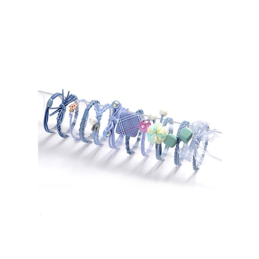 Sét 12 dây buộc tóc cao cấp xuất Hàn HD07