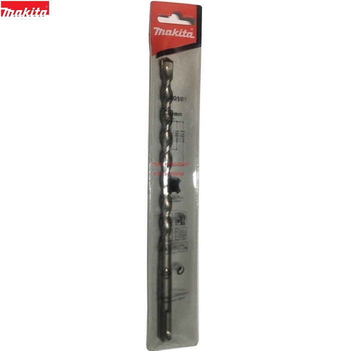Mũi khoan Makita SDS Plus 10x210mm D-00181 - Hàng Chính Hãng