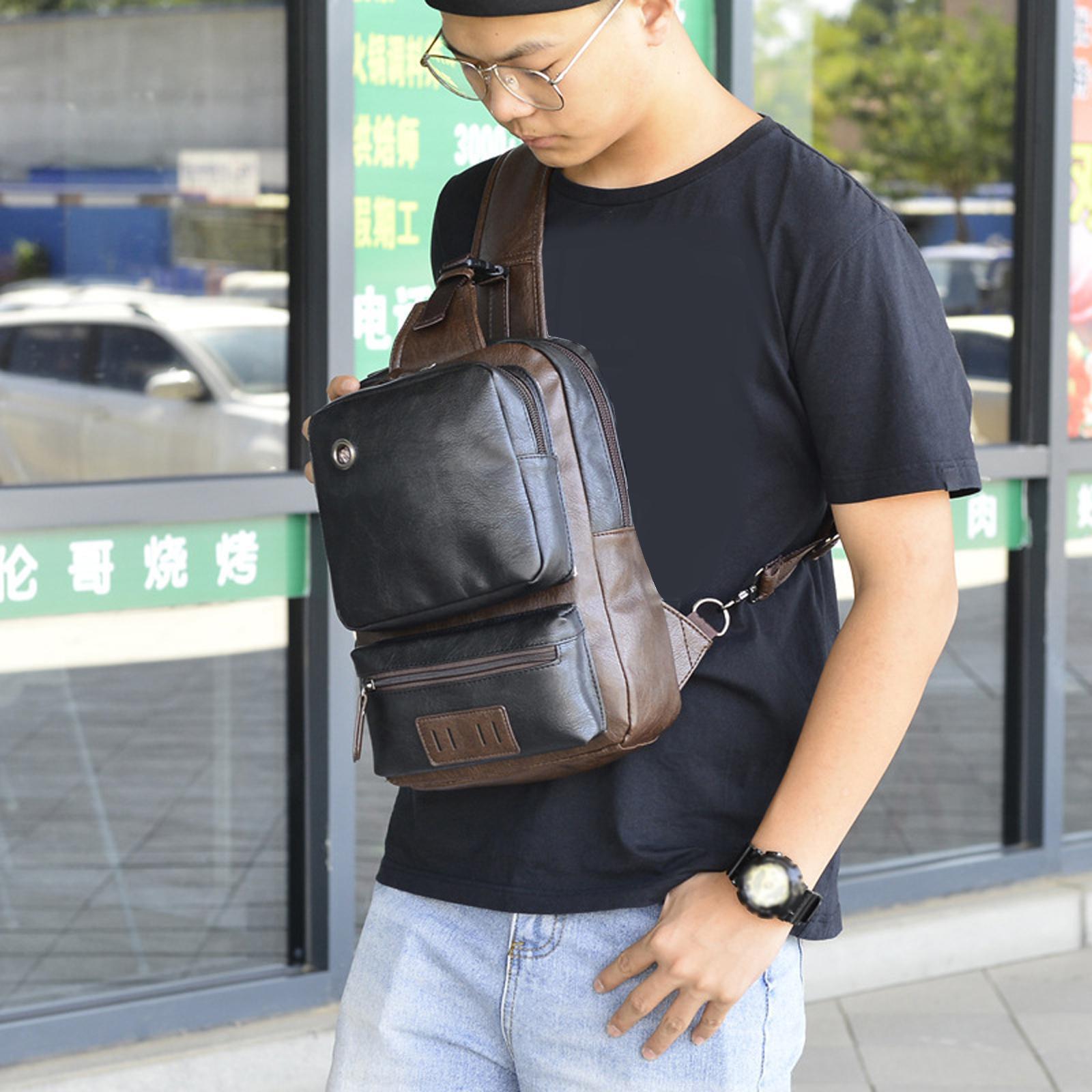 Men's Sling Bag Handbag Anti-Theft Shoulder Pack for Camping Outdoor Sports Travelling