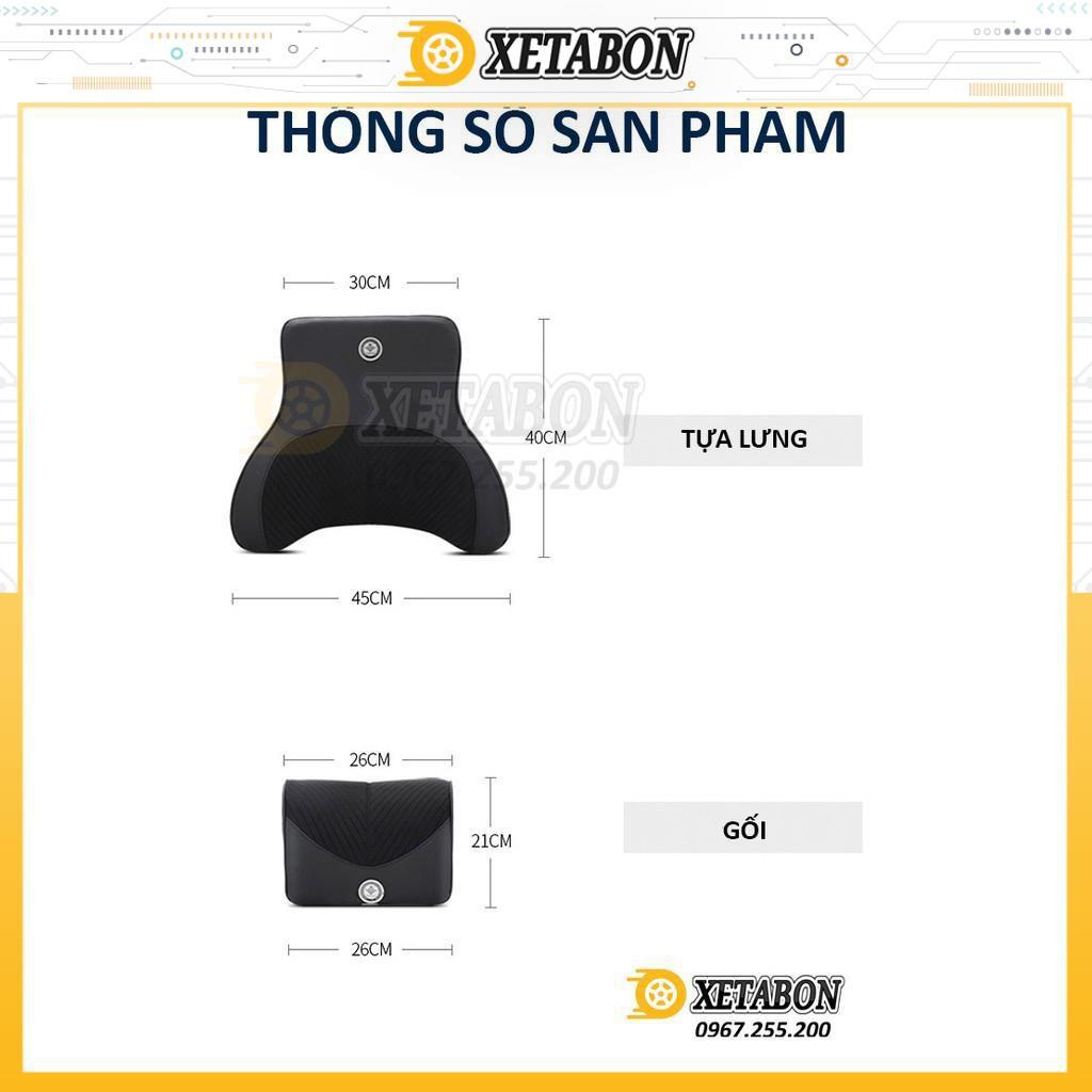 Bộ gối tựa đầu và tựa lưng cao su non cao cấp