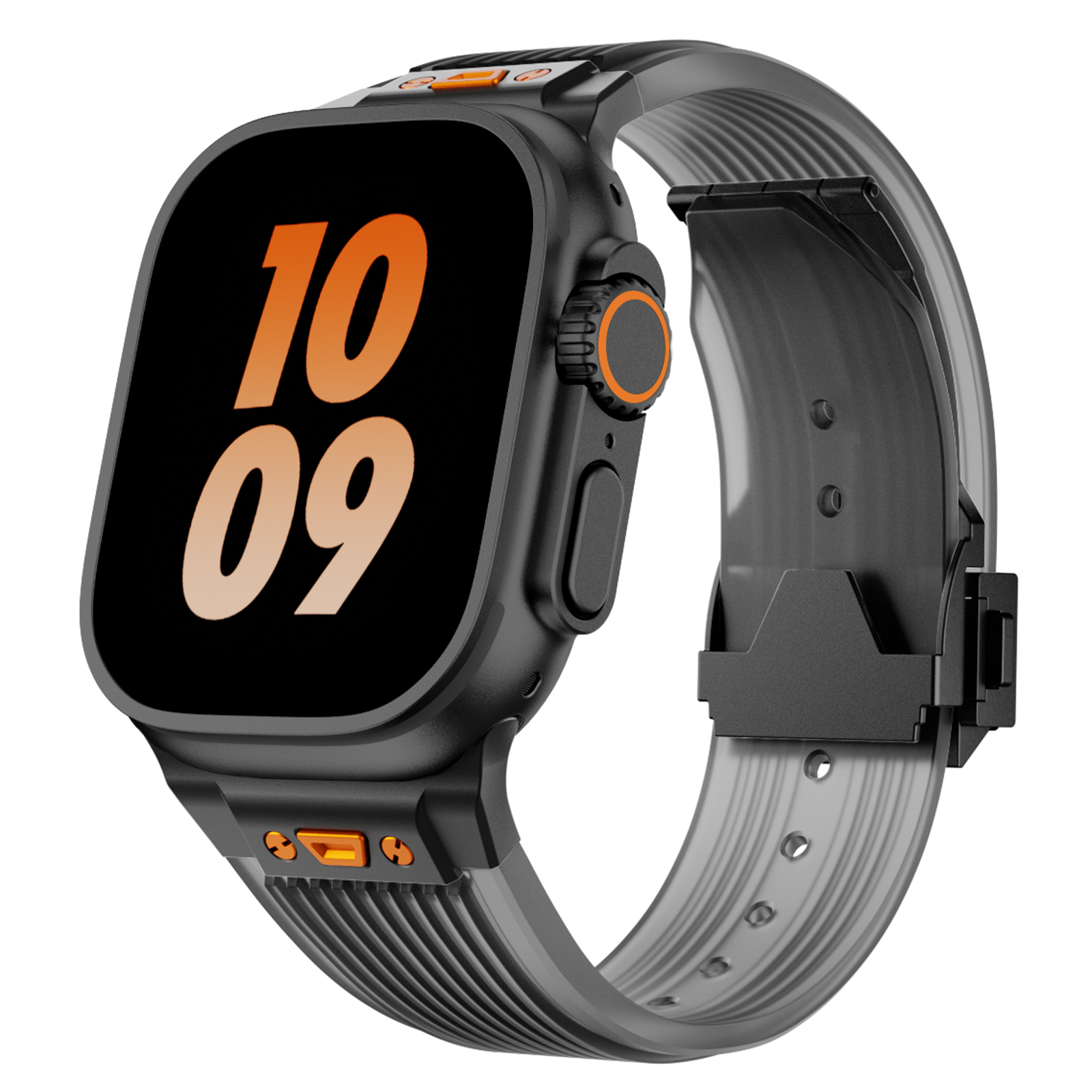 Dây đeo Hublot Style Trong Suốt cho Apple Watch Ultra 1/2/3 & Apple Watch Series 4/5/6/7/8/9/SE/10/11 Size 44/45/46/49mm - Hàng Chính Hãng