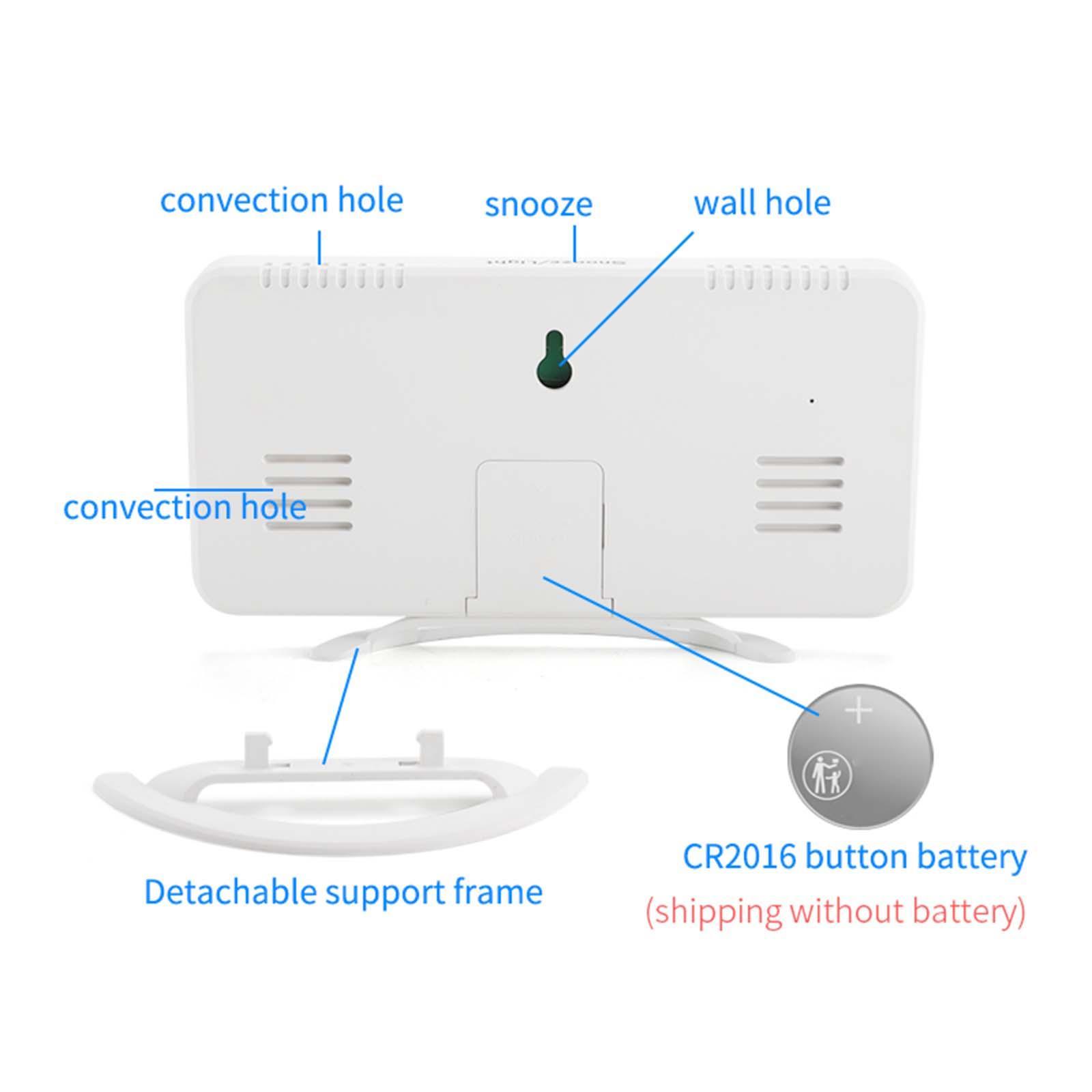 12/24H Loud Alarm Clock Vibrating USB Powered Night Mode Bedroom Seniors
