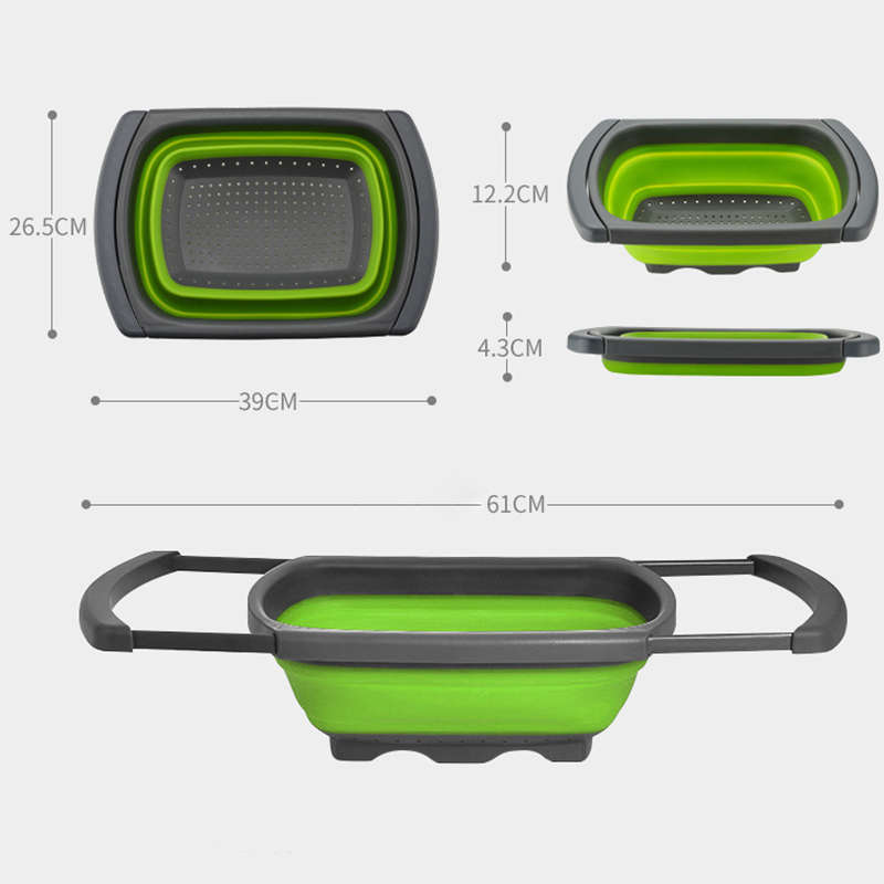 Bộ 2 Rổ Silicon Gấp Gọn Thông Minh