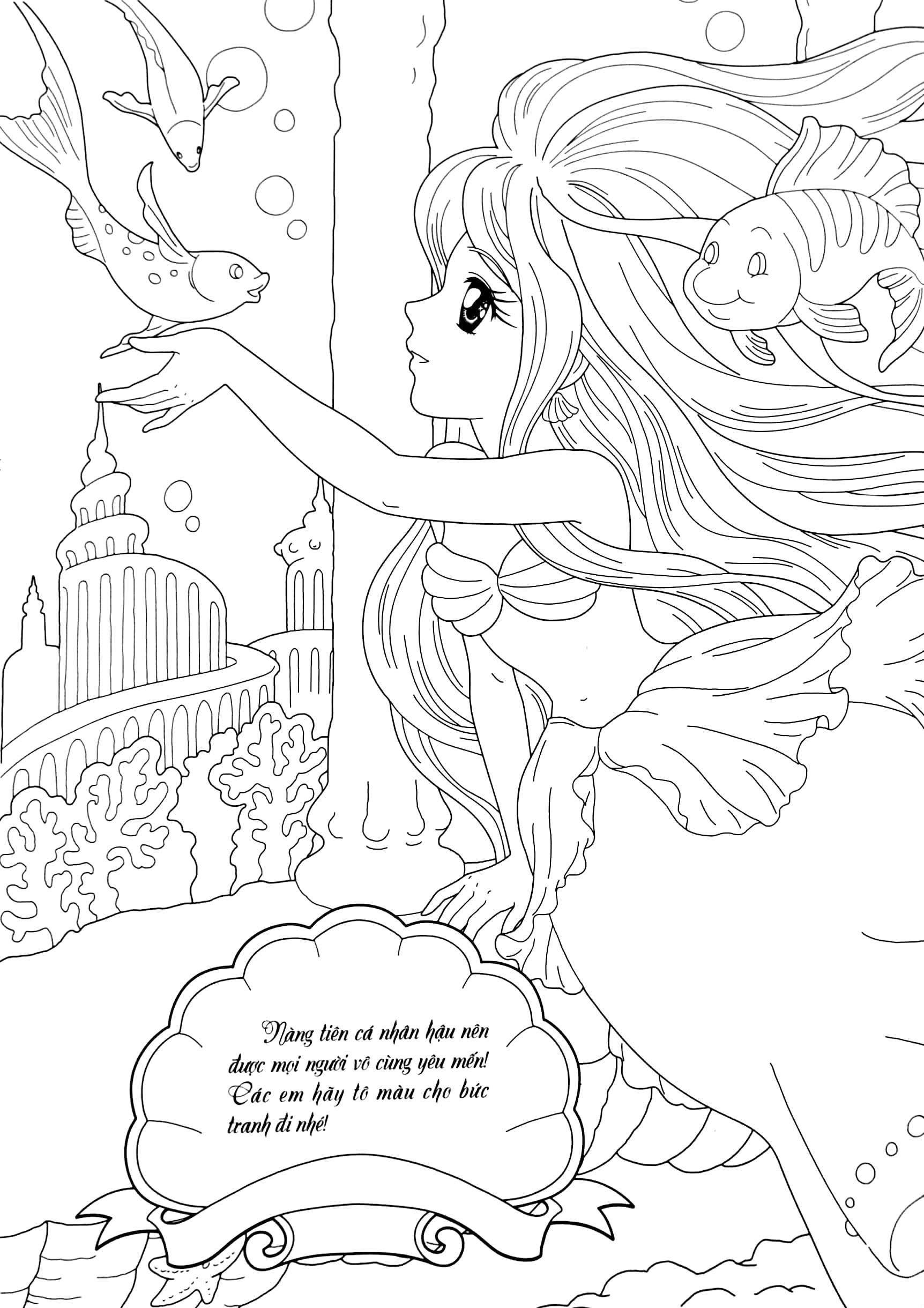 Tô Màu Công Chúa - Nàng Tiên Cá