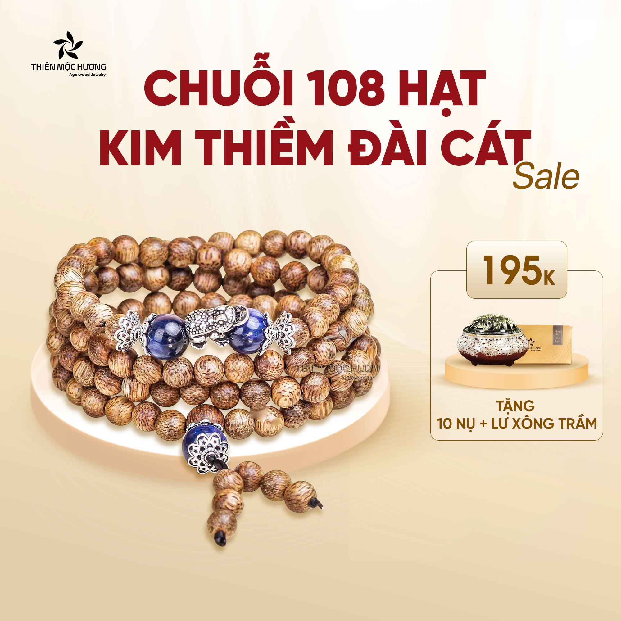 Vòng Tay Trầm Hương Tự Nhiên 108 Hạt Kim Thiềm Đài Cát Mix Charm Bạc 925 Cao Cấp - Giàu Sang, Thịnh Vượng - Trầm Tốc Việt Nam - Thiên Mộc Hương - Sapphires