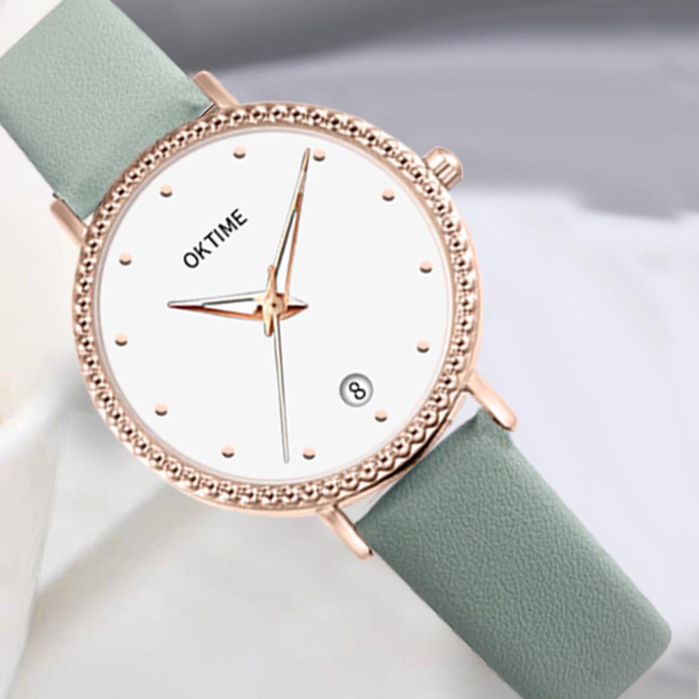 Đồng hồ thạch anh Dây da PU nữ đơn giản