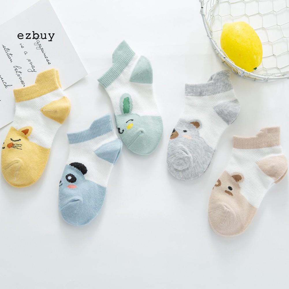 Set 5 Đôi Vớ Cotton Thoáng Khí Dành Cho Bé