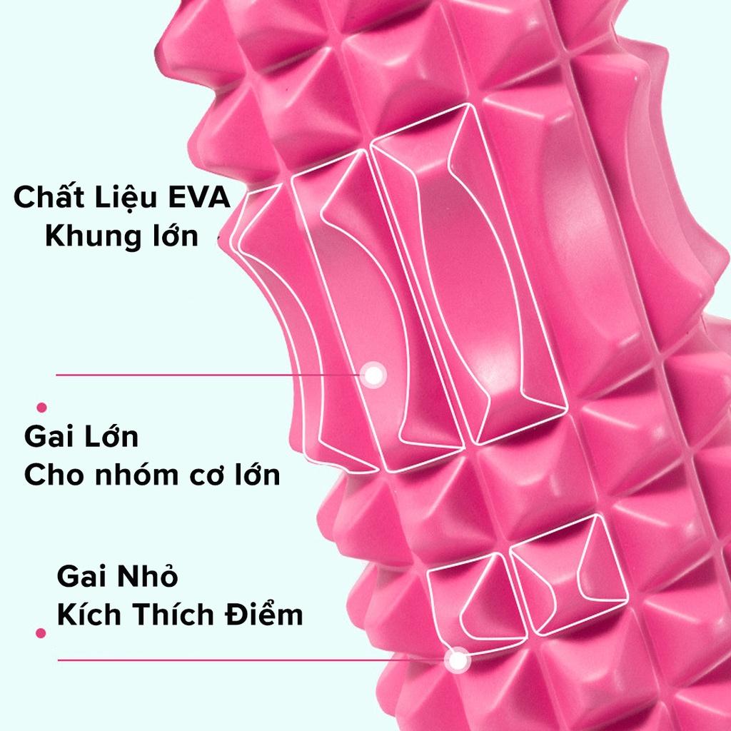 Con Lăn Yoga Massage Foam Roller Ống Trụ Xốp Tập Thể Thao Giãn Cơ Có Gai Roam Rollet Cao Cấp Chính Hãng dododios