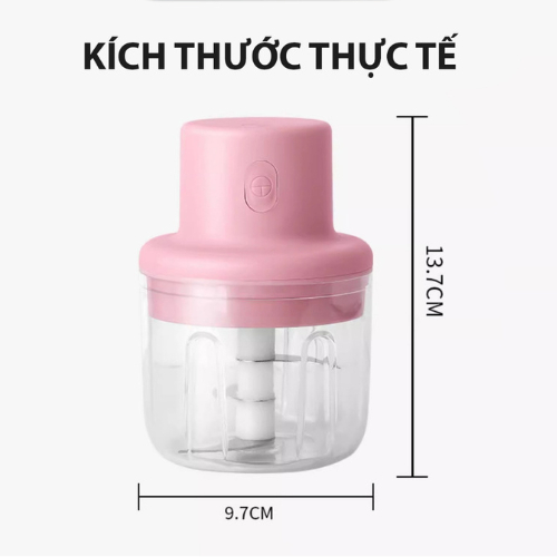 Máy Xay Mini Tỏi Ớt Máy Xay Tỏi Ớt Đa Năng Sạc Điện Máy Xay Mini Cầm Tay Dung Tích 250ml Máy Xay Mini Sạc Điện Có Cổng Sạc Usb, Nhỏ Gọn Tiện Ích Dễ Sử Dụng Xay Hành Tỏi Rau Củ Quả - Hàng nhập khẩu