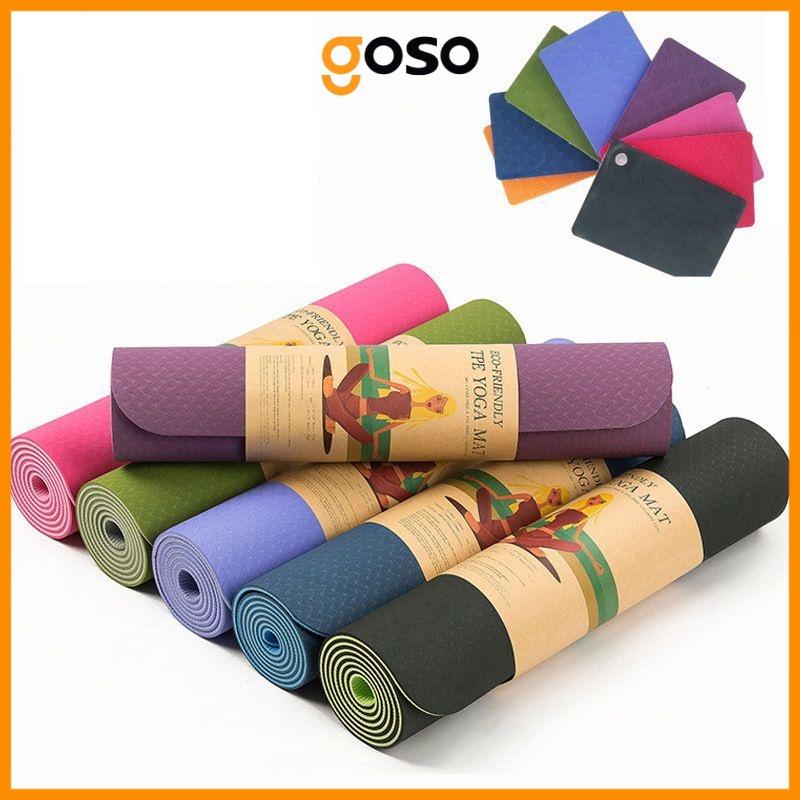 Thảm Tập Yoga, Thảm Tập Thể Dục Chống Trượt TPE 2 Lớp 6mm Cao Cấp