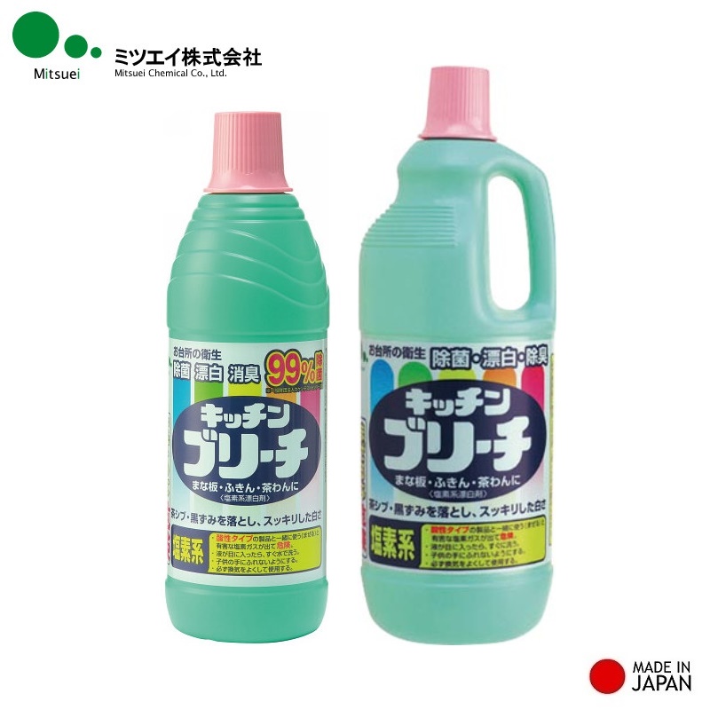 Nước tẩy đa năng nhà bếp Mitsuei Bleach hàng nội địa Nhật Bản (Made in Japan)