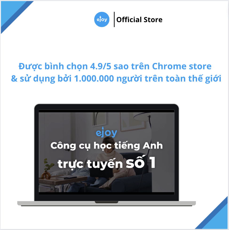 Gói học Tiếng Anh eJOY 24 tháng - lưu và tra từ vựng không giới hạn, xem video song ngữ