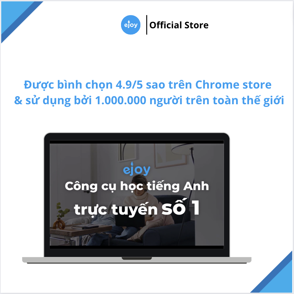 Gói học Tiếng Anh eJOY [PRO-VOCA] 24 tháng - lưu và tra từ vựng không giới hạn, xem video song ngữ