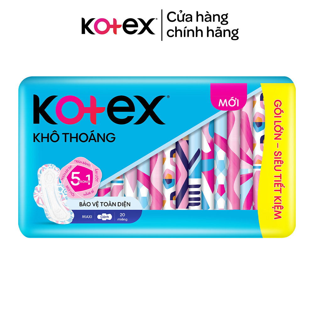 Băng vệ sinh Kotex khô thoáng dày cánh 20 miếng