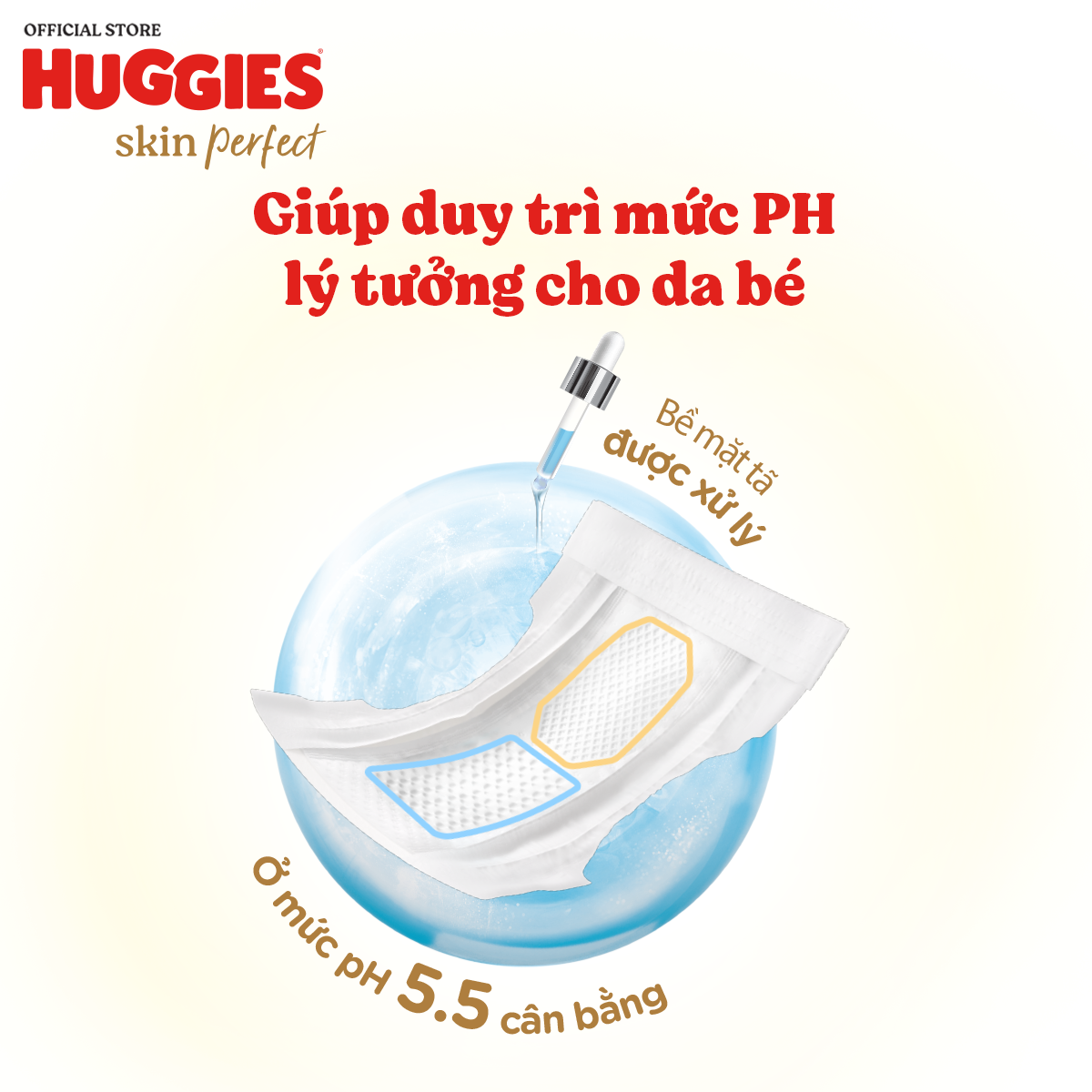 Combo 3 gói Tã quần Huggies Skin Perfect M Mega Jumbo 98+4 miếng với 2 vùng thấm giảm kích ứng da