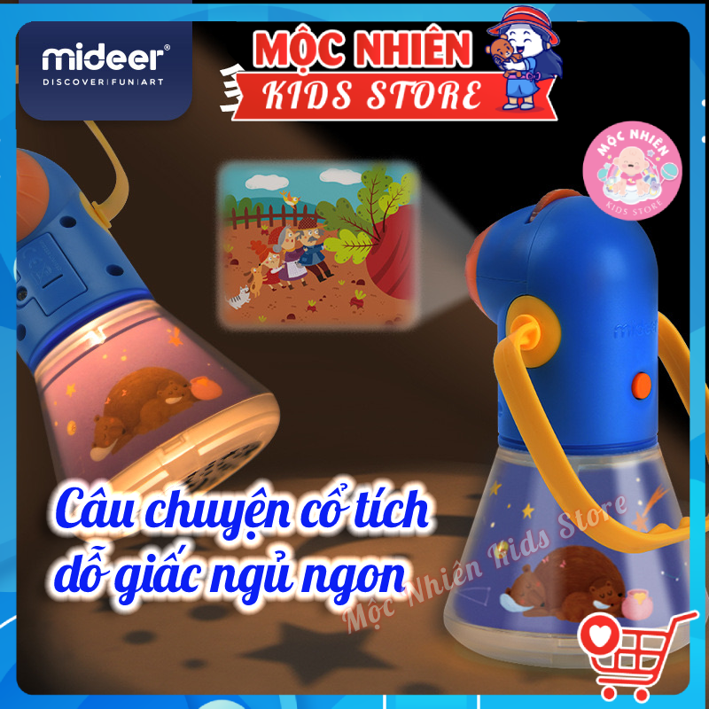 Đồ Chơi Đèn Pin Kể Chuyện Cho Bé MIDEER StoryBook Storch Phiên Bản Mới 12 Truyện - Có File Âm Thanh và Sách Tiếng Việt Kèm Theo
