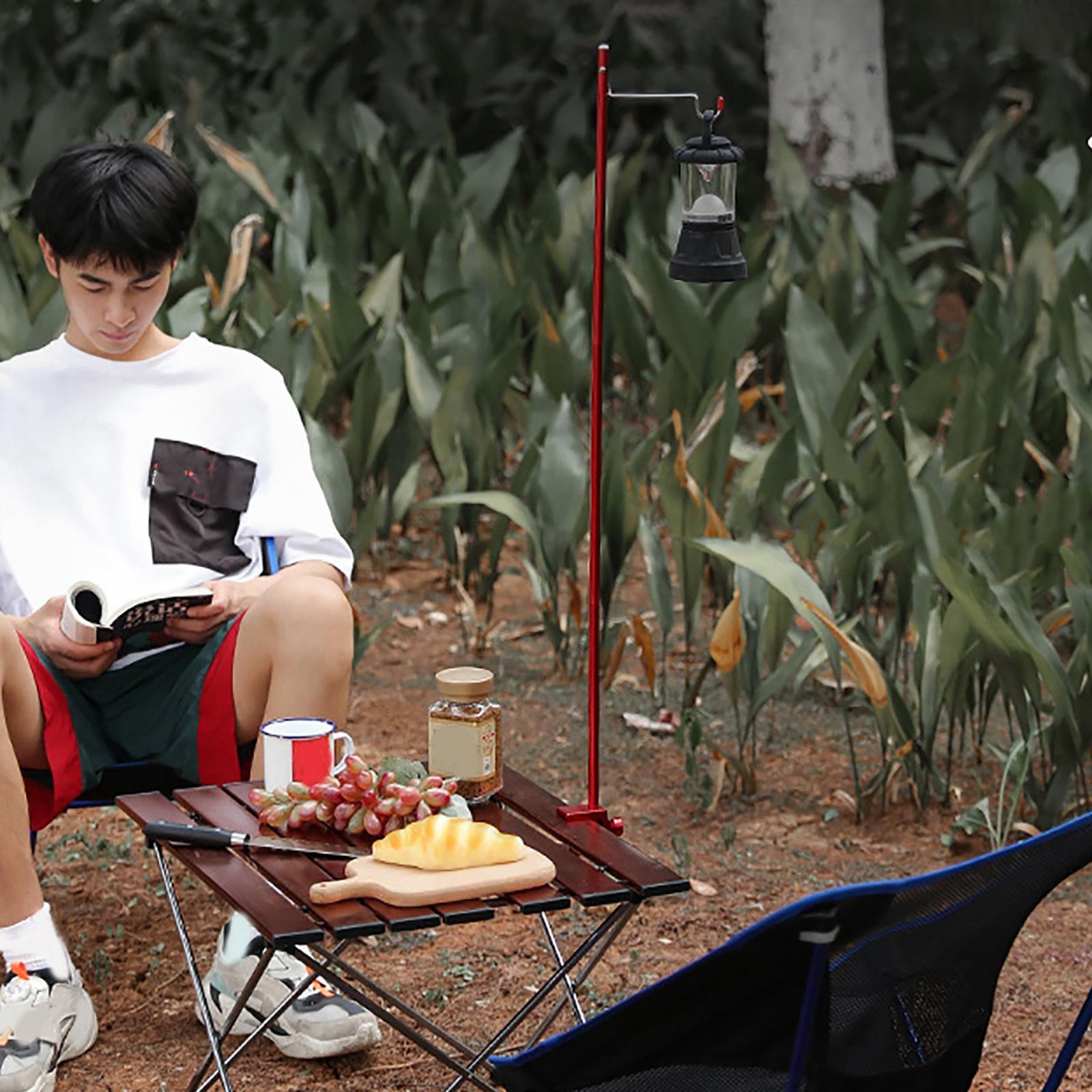 Camping Lantern Stand Portable Folding Fishing Lamp Light Pole Holder Hanger