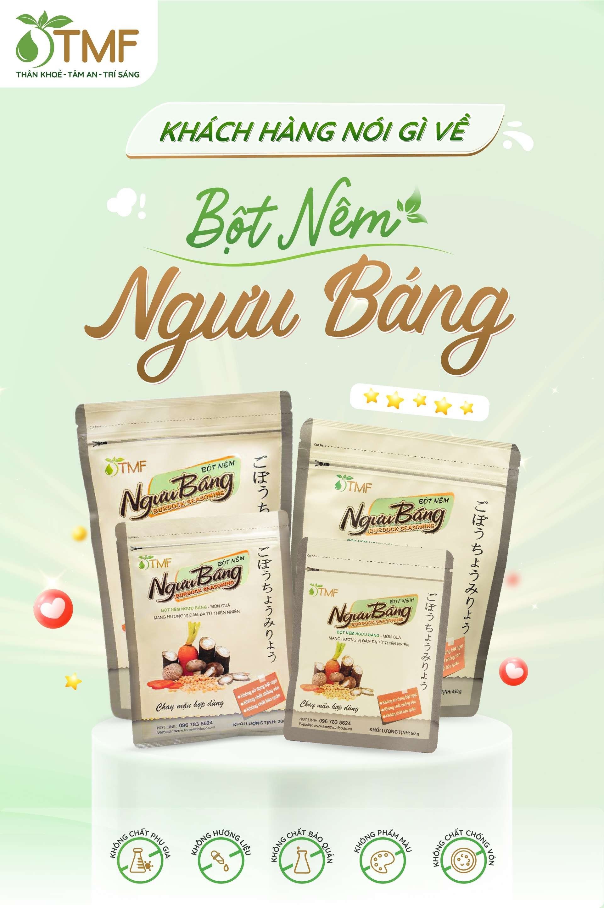 Bột nêm ngưu báng 60g TÂM MINH FOODS thuần chay không bột ngọt