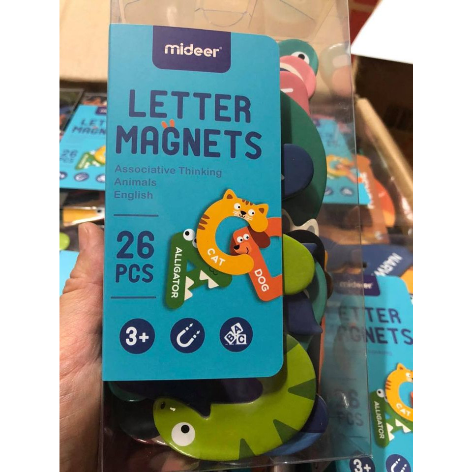 Mideer Magnet Letters - Bộ chữ cái tiếng Anh hình động vật có nam châm cho bé học chữ từ 2 tuổi trở lên