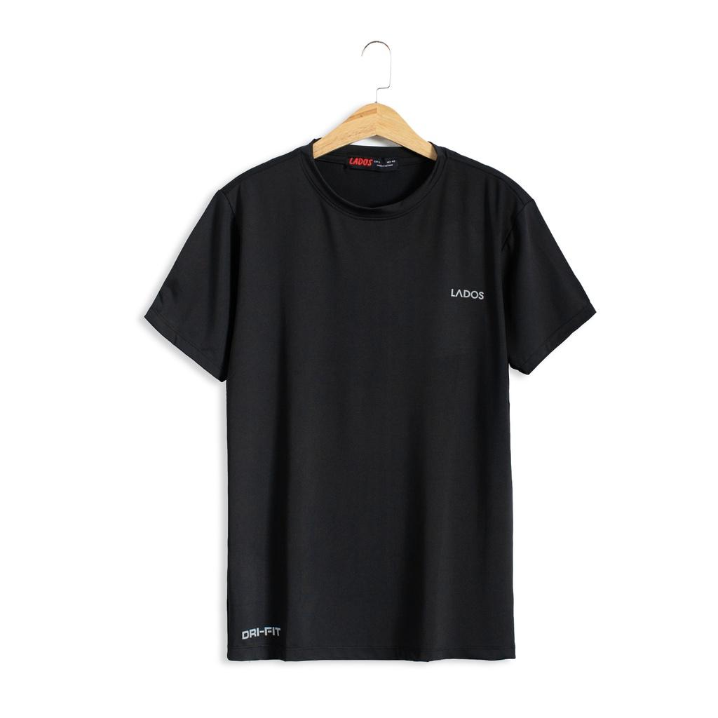 Áo thun thể thao nam cổ tròn LADOS - 9073 - Vải thun mát mẻ co giãn, thoải mái, mặc đi chơi, tập gym, dạo phố
