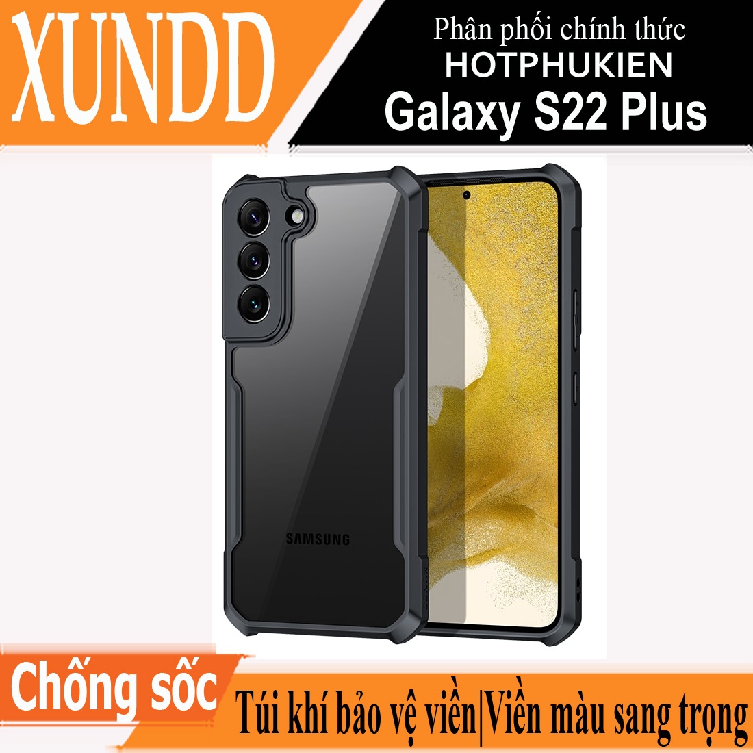 Ốp lưng chống sốc cho Samsung Galaxy S22 / S22 Plus / S22 Ultra hiệu Xundd Fitted Armor Case trang bị túi khí bảo vệ góc, gờ bảo vệ camera - hàng nhập khẩu