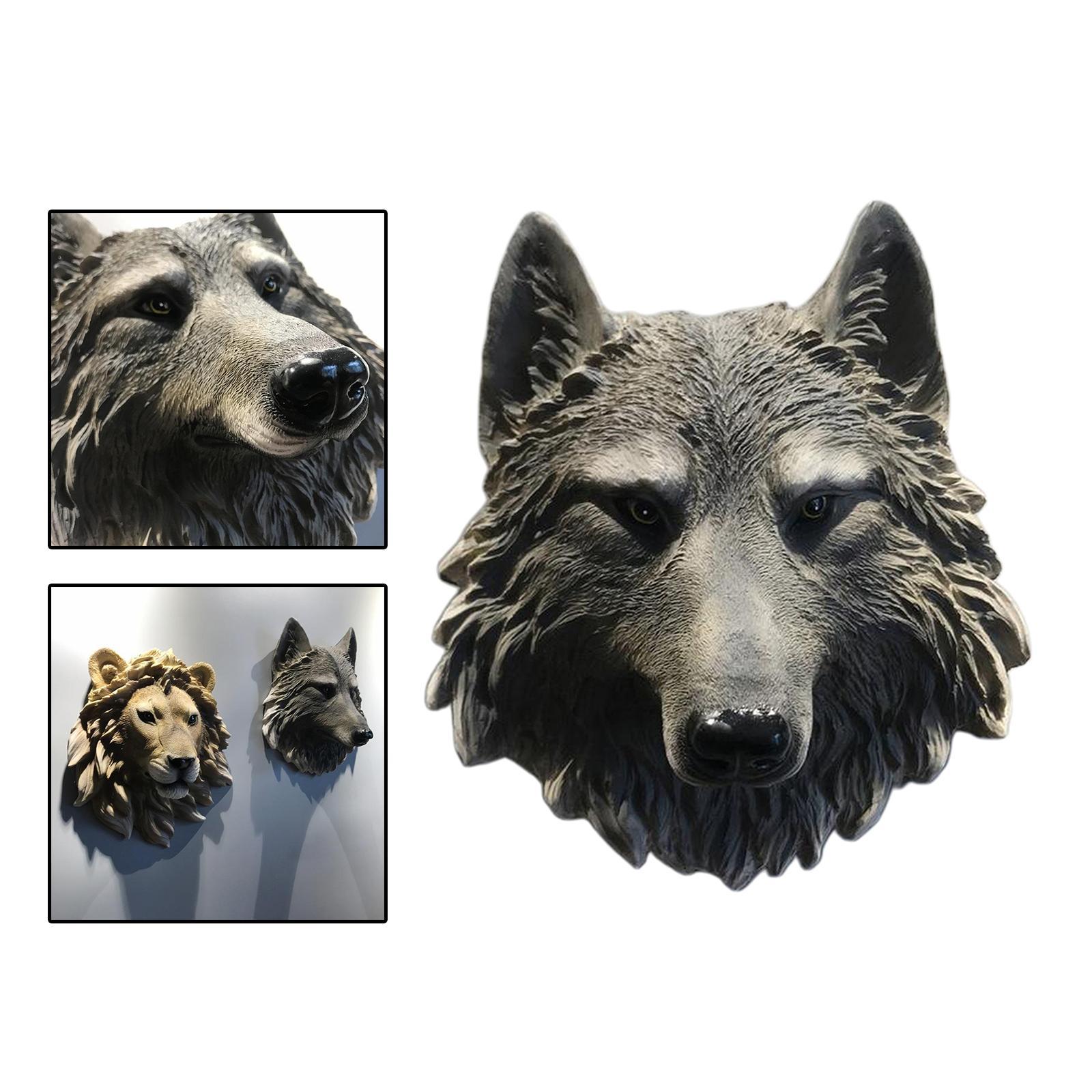 Wall Sculpture Ornament Resin Statue Hanging Art Decor Leopard
