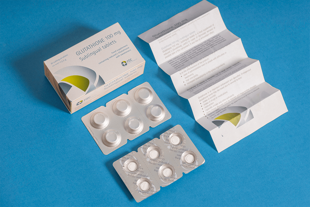 Viên ngậm trắng da Glutathione 100mg Sublingual Tablets