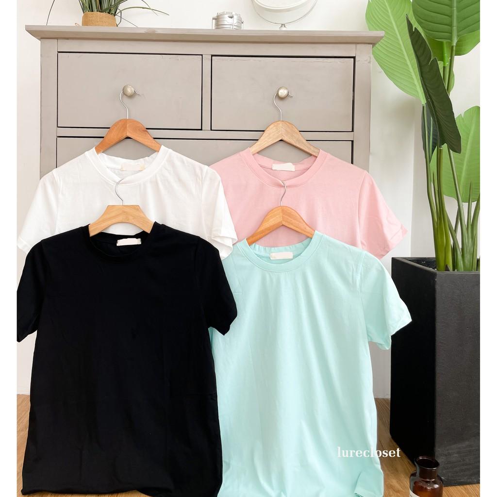 Áo phông nữ cổ tròn Basic Tee màu pastel _ NEW IN 2021_ LURE CLOSET| T118