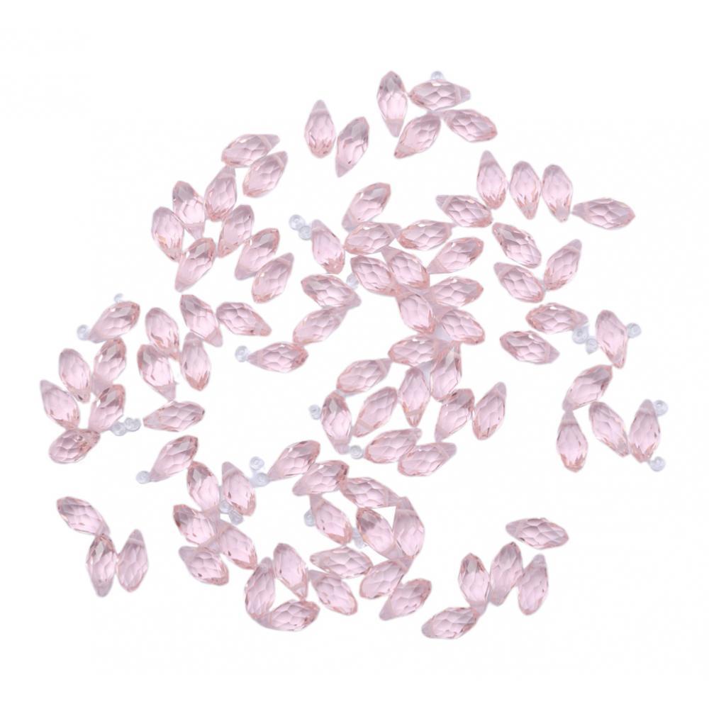 Crystal Beads Bulk 6 x 8mm Mix Lot of 100pcs Faceted Crystal Glass Beads Loose Spacer Beads for Jewelry Findings Beading Supplies