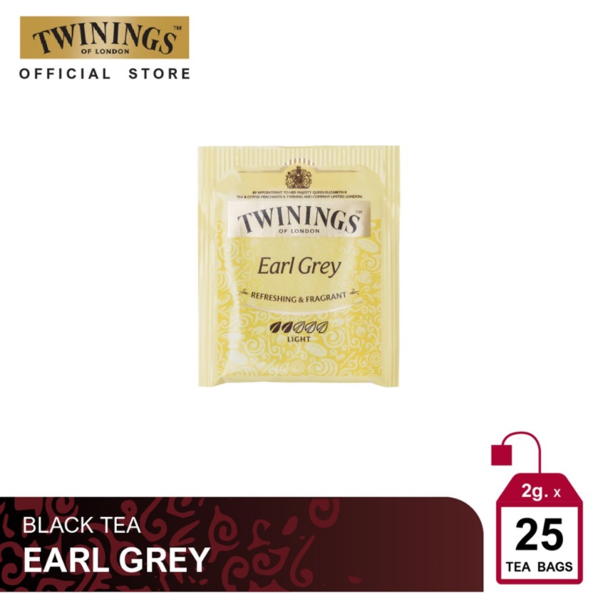 Trà TWININGS OF LONDON Earl Grey hộp 25 gói x 2 g