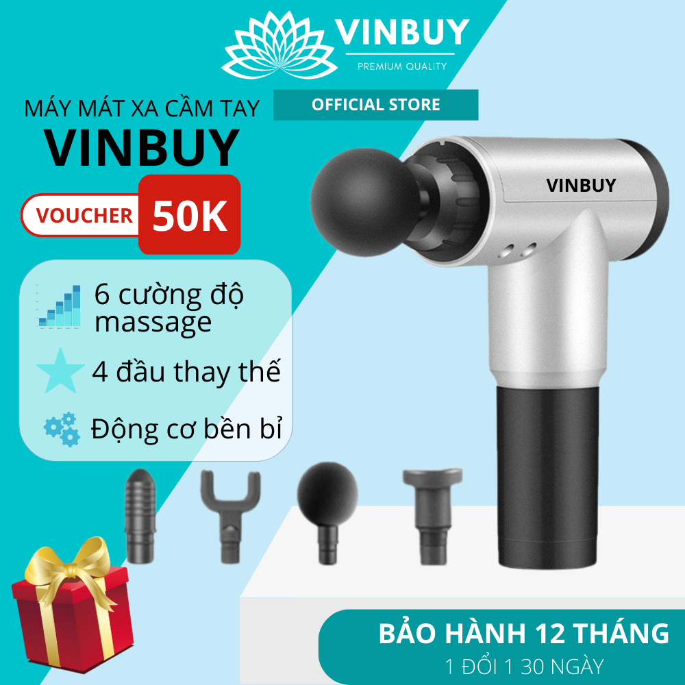 Máy Massage Cầm Tay VinBuy - 6 Cấp Độ, Hỗ Trợ Mát Xa Chuyên Sâu, Giảm Đau Cơ, Cứng Khớp - Quà Tặng Cho Sức Khỏe