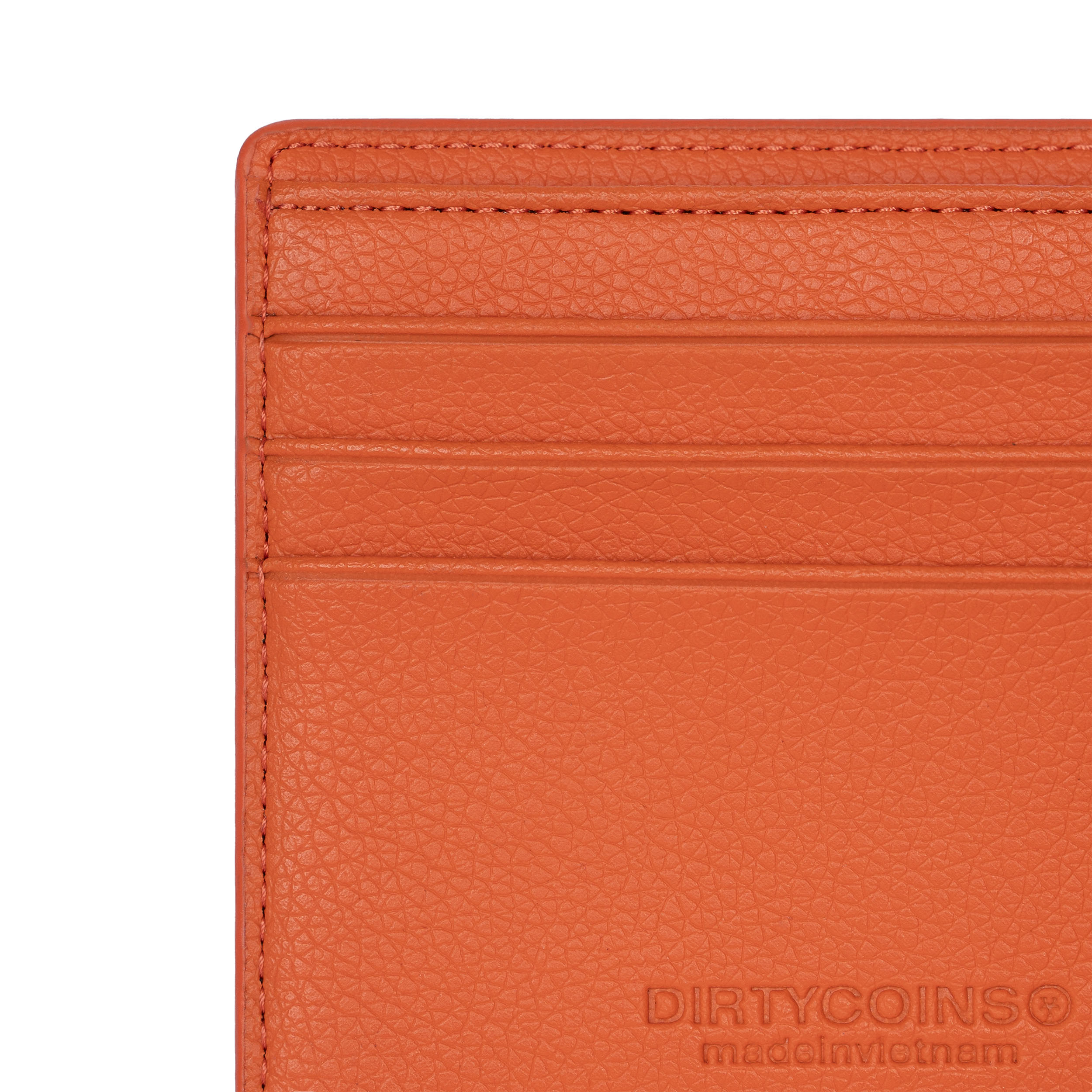 Ví DirtyCoins Fold Wallet Y Pattern Embossed - Orange