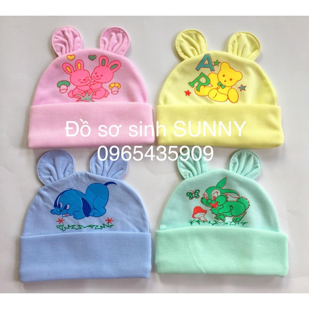 Set 5 Mũ thung sơ sinh tai gấu đẹp Babi cho bé