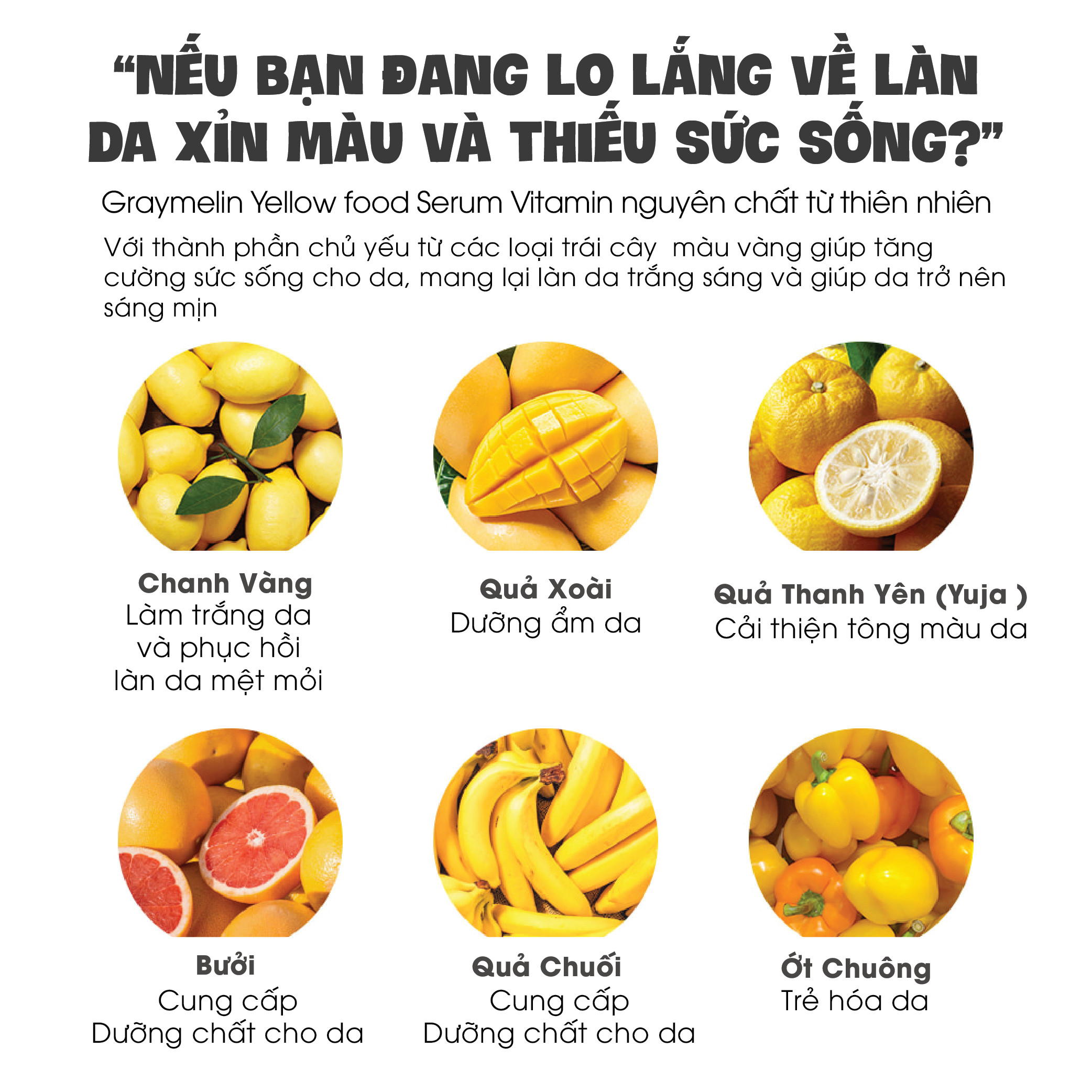 Kem trái cây vàng dưỡng trắng da GRAYMELIN YELLOW FOOD CREAM 500ml