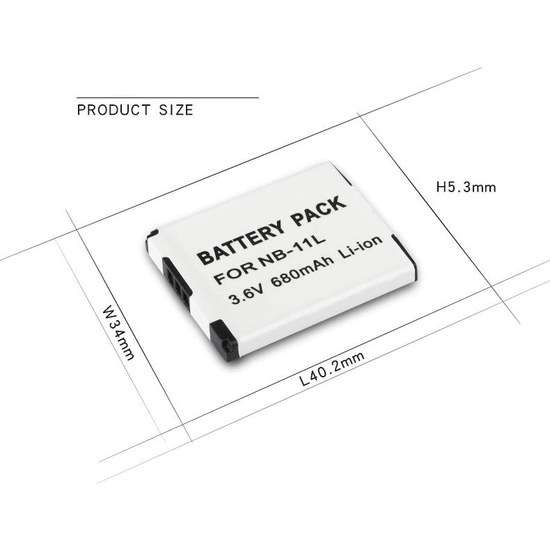 Pin Cho Máy Ảnh Canon Li-ion 3.6V 680mAh 2.4Wh NB-11L