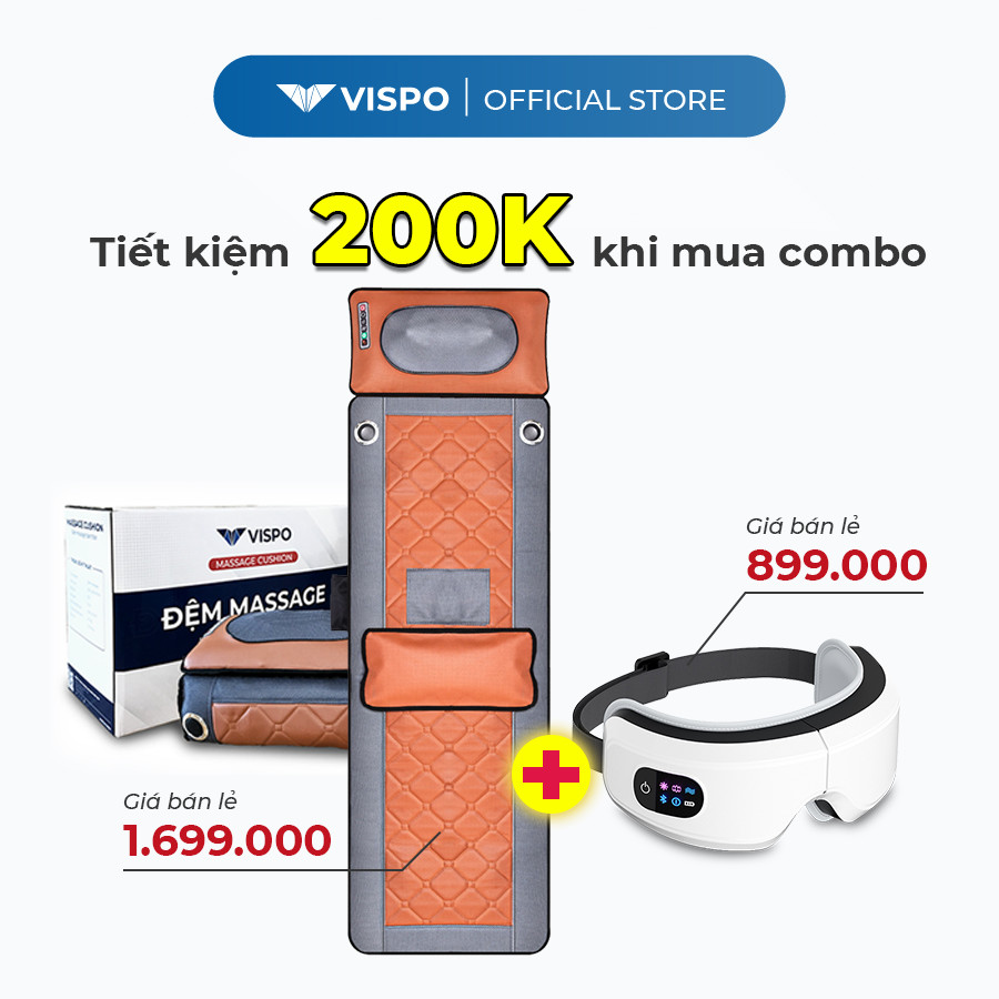 COMBO Đệm Massage Toàn Thân VP-N20D + Máy Massage Mắt VP-M21 , Máy Massage Toàn Thân