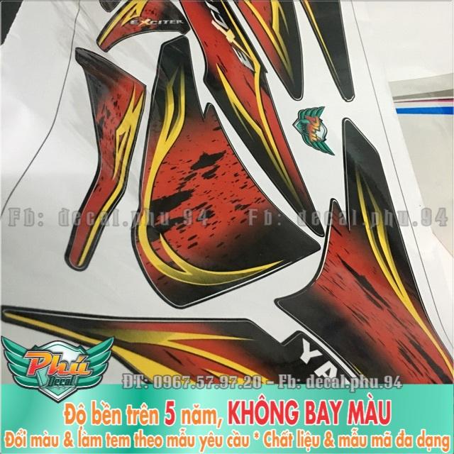 Tem rời Exciter 2010 Phối đỏ đen