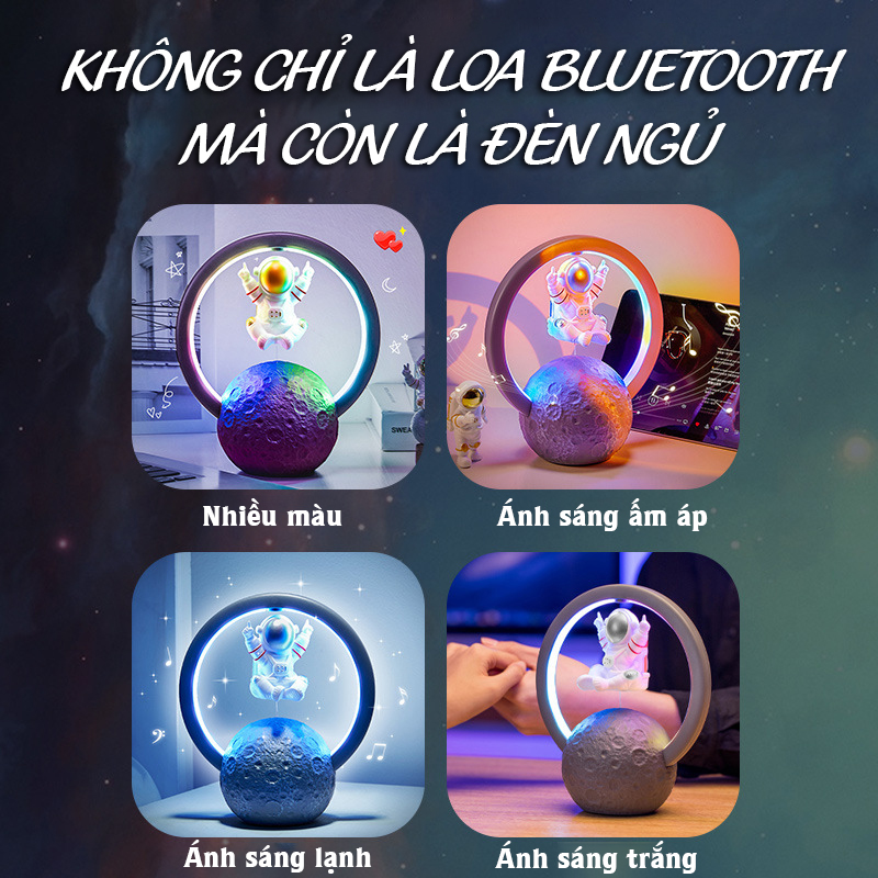 Loa Bluetooth Phi Hành Gia có thể làm đèn ngủ - D1419