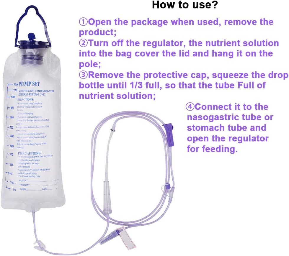 1.2 Lít Bộ dụng cụ làm sạch túi thuốc xổ ruột kết Túi truyền dịch đường ruột Túi dinh dưỡng đường ruột dùng một lần