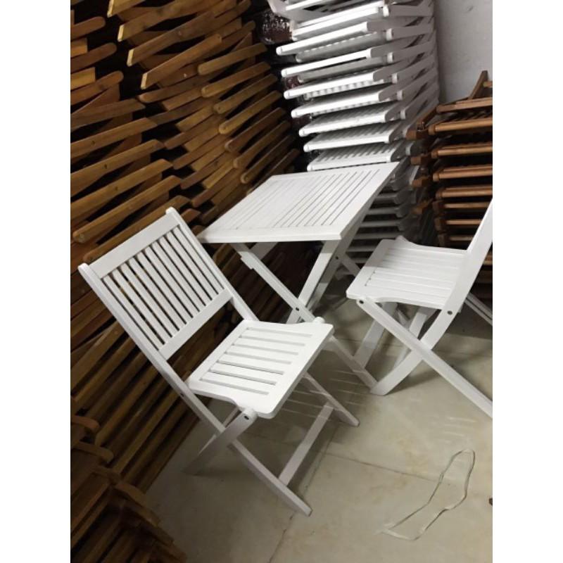 Ghế xếp trắng cao 45cm