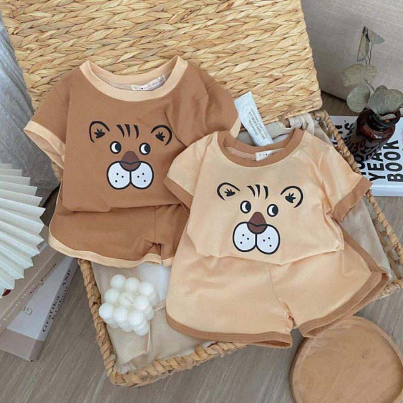 Bộ cotton hình con hổ cho bé trai và gái