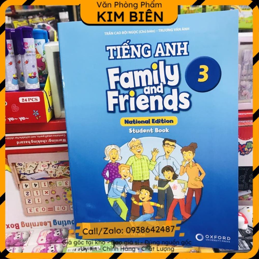 Bìa bao + tiếng anh 3 family and friends theo chân trời sáng tạo