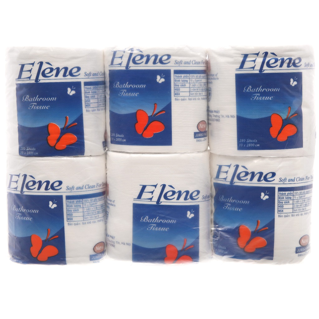 Giấy vệ sinh Elène gói 6 cuộn ( 3 lớp )