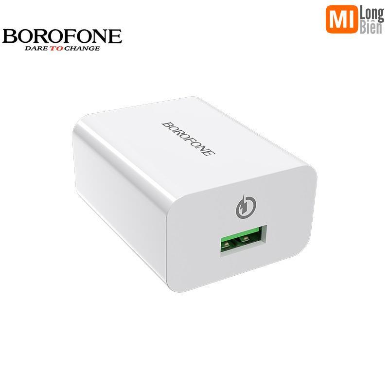 Củ sạc nhanh 18W - QC3.0 BOROFONE BA21 cổng USB - Chính hãng