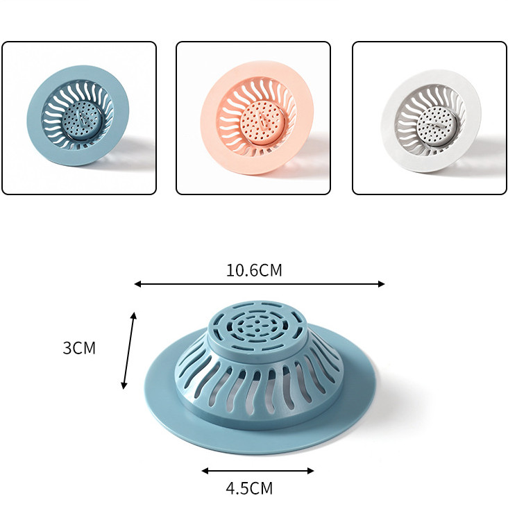 Dụng cụ lọc rác bồn rửa chén bát nhà bếp, nhà tắm, ống thoát nước đa năng tặng kèm viên lọc khử mùi siêu tiện lợi - giao màu ngẫu nhiên