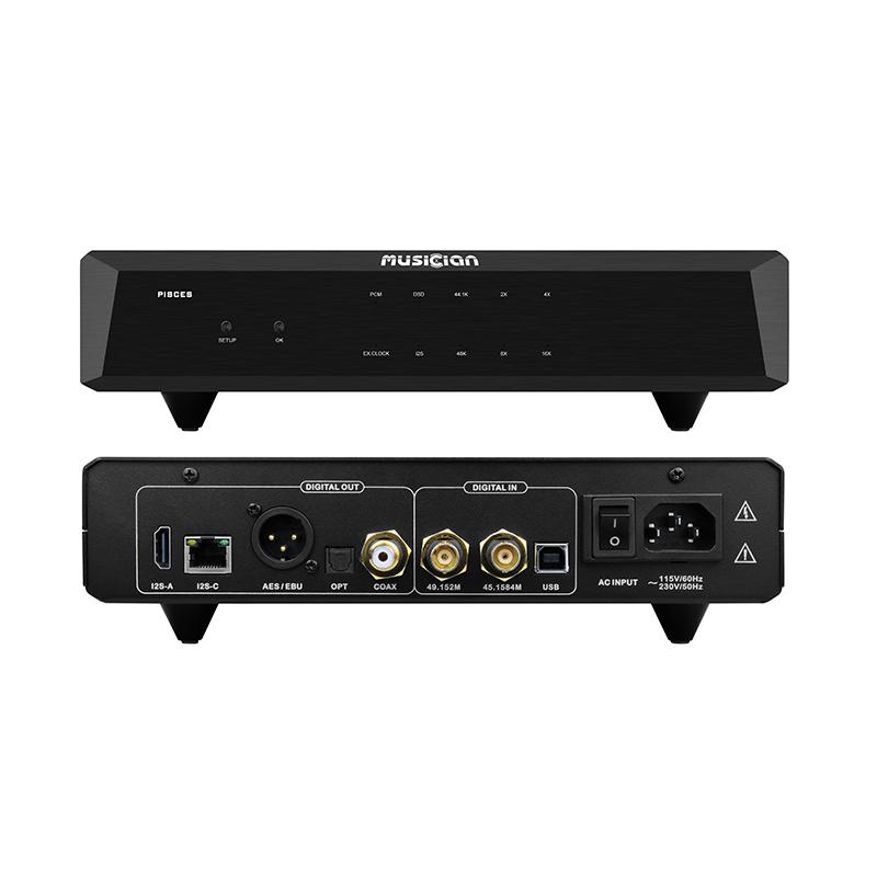NHẠC SĨ SONG NGƯ Giao diện USB Đầu vào đồng hồ AES/EBU/Optical/Coaxial/I2s Đầu ra 24Bit 768KHZ DSD512 FPGA DSP HIFI Giao diện kỹ thuật số