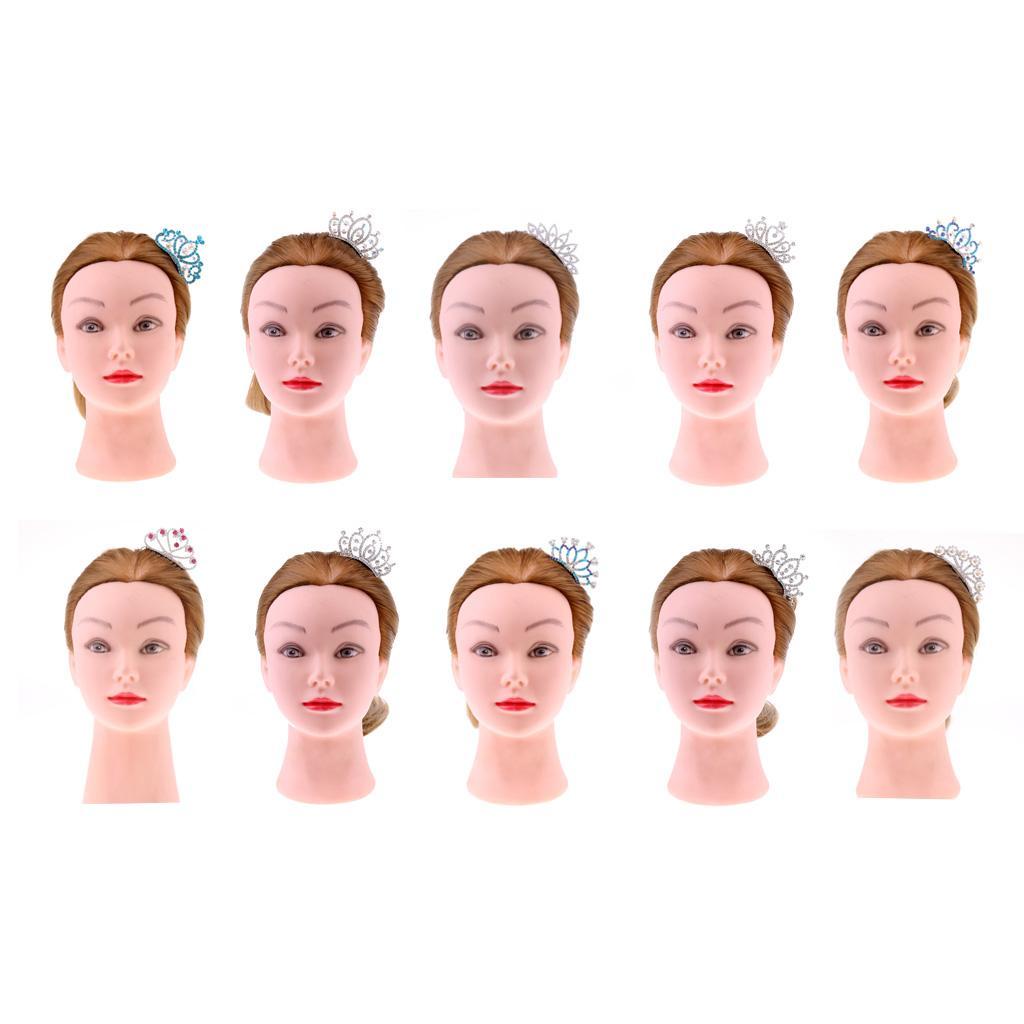 Shiny Crystal Pearls Side Crown Tiara Girls Woman Wedding Hair Accessories