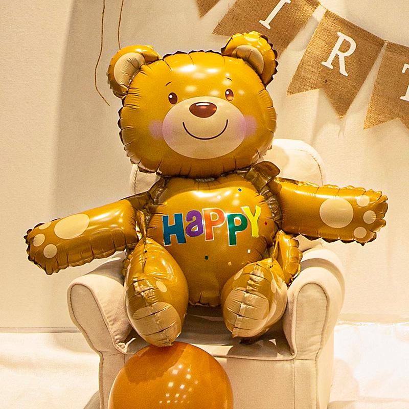 Bóng Gấu Nâu Teddy 3D Size Đại Dễ Thương Cho Bé