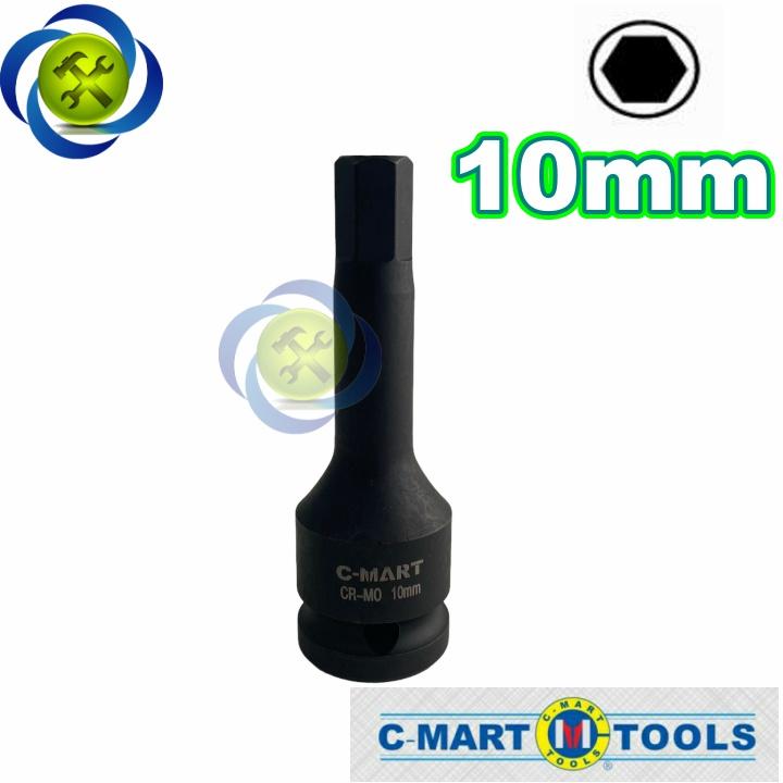 Tuýp lục giác đen 10mm C-mart F0049-H10 loại 1/2 dài 78mm