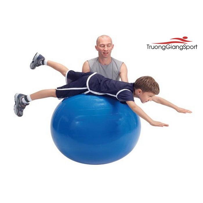 Bóng tập Yoga, Gym 45cm Trơn Cao Cấp dày 2mm thăng bằng chống nổ có tặng kèm bơm YO32